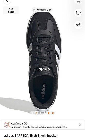 40 Beden Adidas Barreda Erkek spor ayakkabı