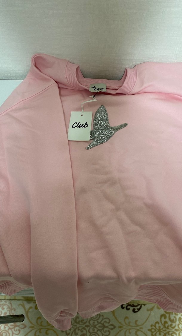 Pembe Pul İşlemeli Kız Sweatshirt - Görsel 3
