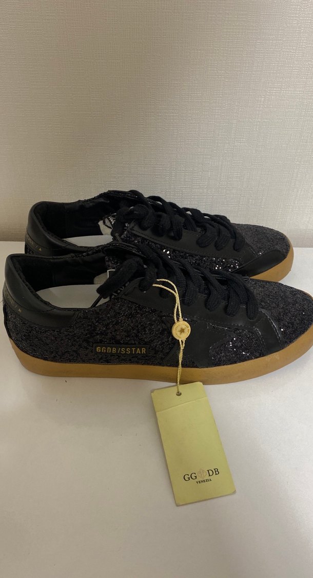 Siyah Simli Stiletto Topuklu Kadın Spor Ayakkabı - Görsel 2