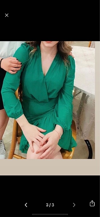 Stradivarius Yeşil elbise