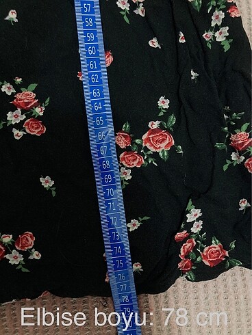 32 Beden siyah Renk H&M çiçekli kısa elbise