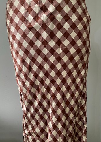 Ekose Desenli Uzun Etek - Görsel 3