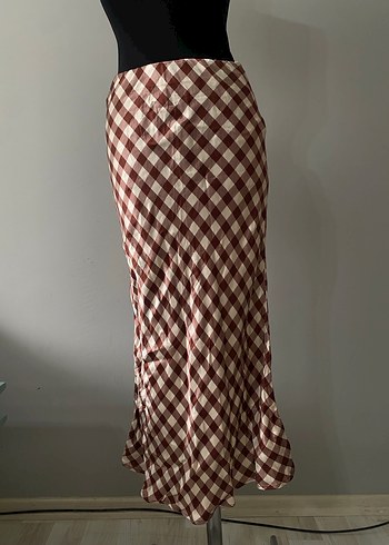 Ekose Desenli Uzun Etek - Görsel 2