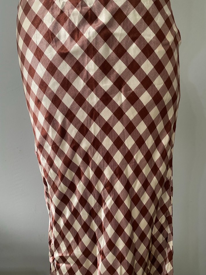 Ekose Desenli Uzun Etek - Görsel 3