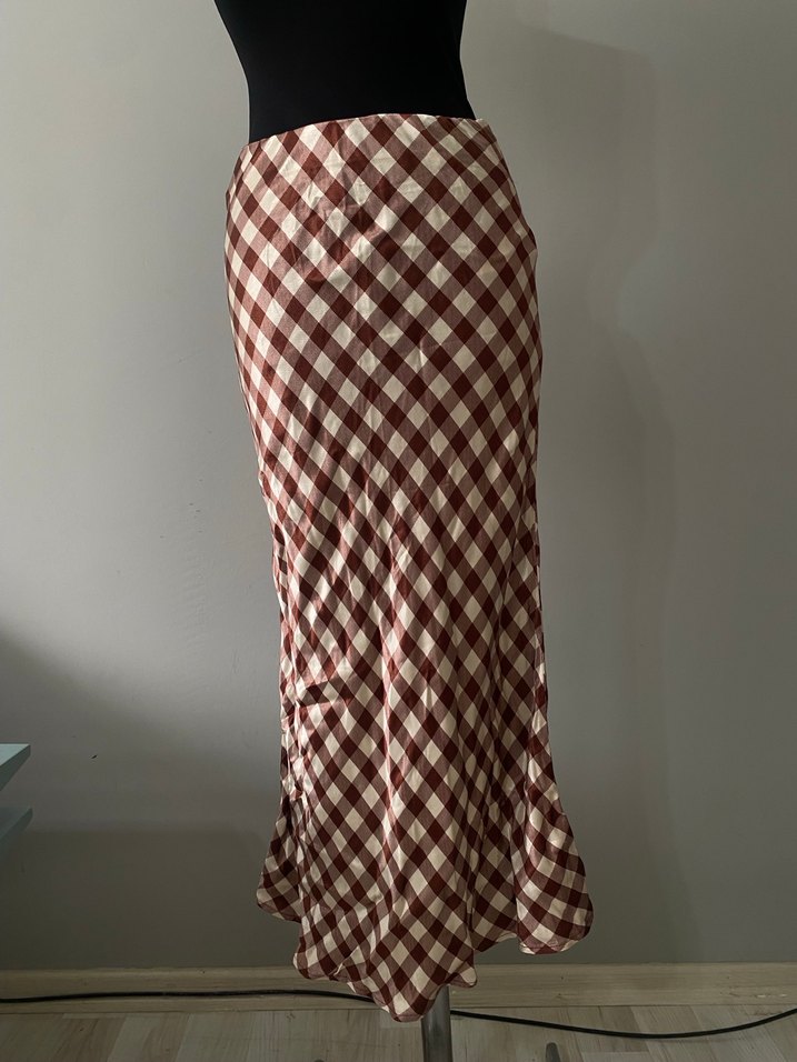 Ekose Desenli Uzun Etek - Görsel 2