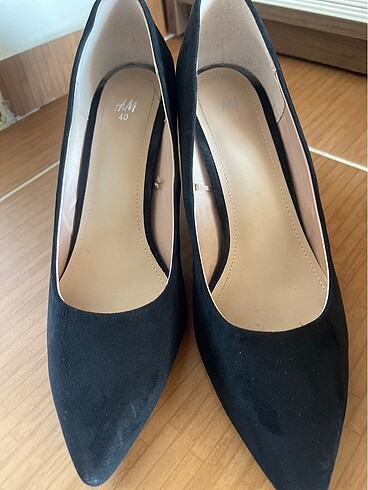H&M H&M siyah süet stilletto 40 numara