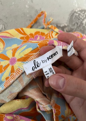 Çiçek Desenli Bohem Midi Elbise - Görsel 2