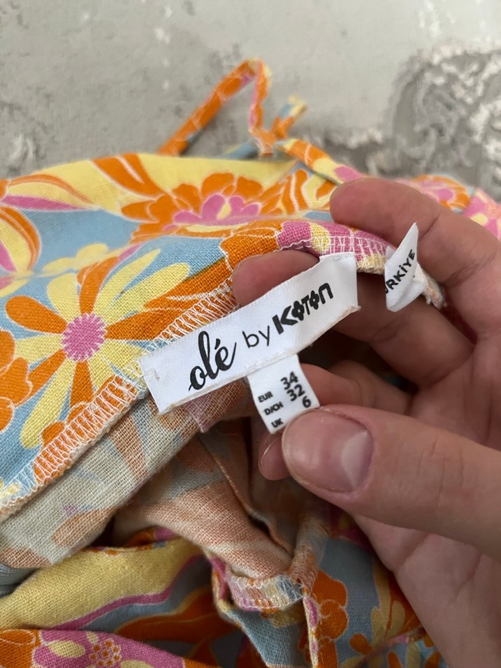 Çiçek Desenli Bohem Midi Elbise - Görsel 2