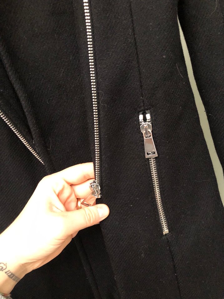 Siyah Kürklü Gotik Kadın Ceket - Görsel 5