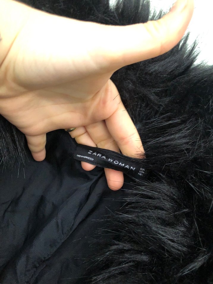 Siyah Kürklü Gotik Kadın Ceket - Görsel 2