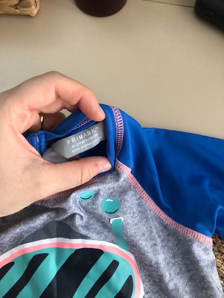 Erkek Çocuk Gri Mavi Kısa Kollu Deniz Temalı Mayo - Görsel 4