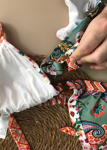 Penti Renkli Dantel Detaylı Bohem Bikini