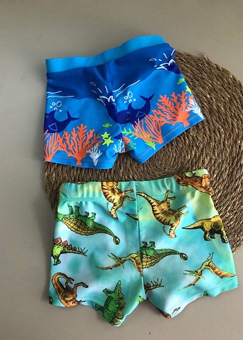 Erkek Çocuk Renkli Desenli Mayo Şortları - Görsel 3