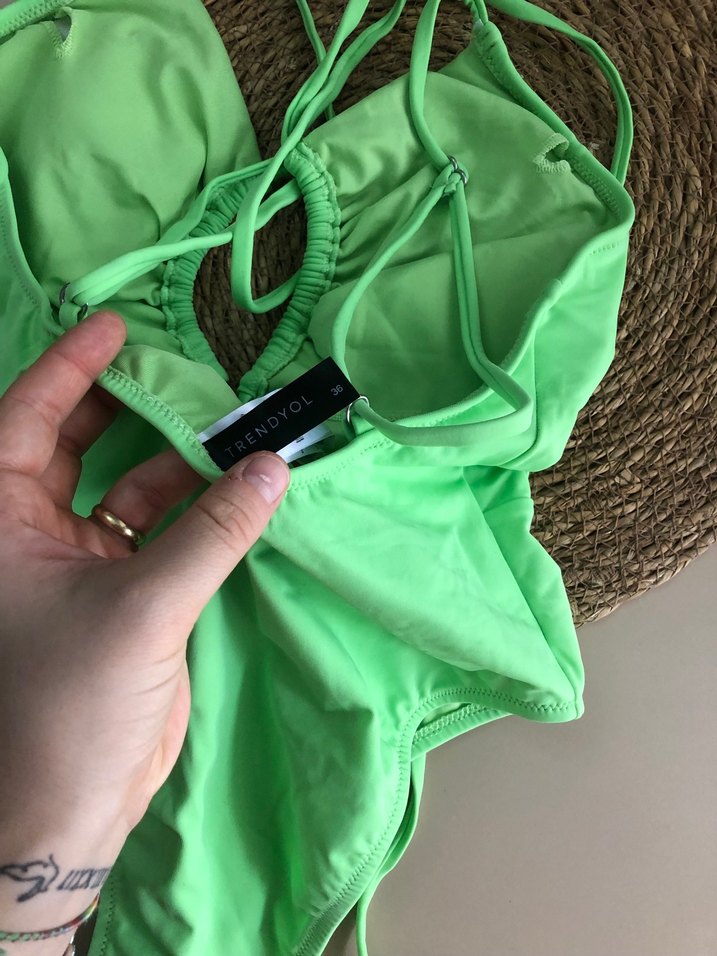 Yeşil Strappy Kadın Mayo - Görsel 4