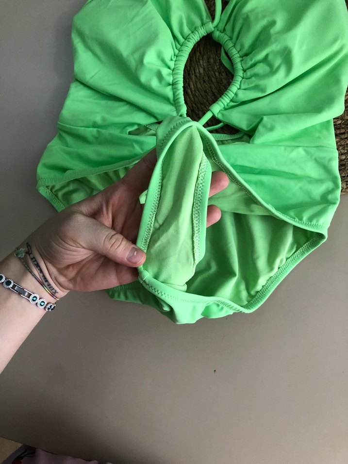 Yeşil Strappy Kadın Mayo - Görsel 2