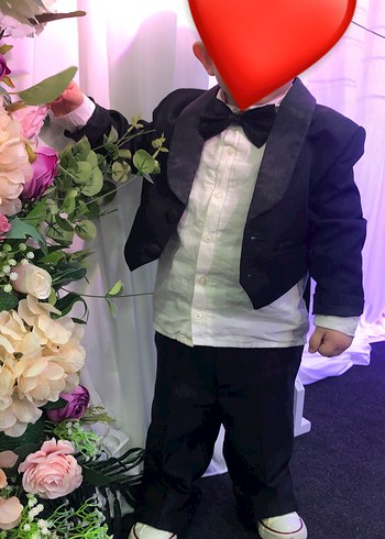 Çocuk Siyah Klasik Takım Elbise - Görsel 2