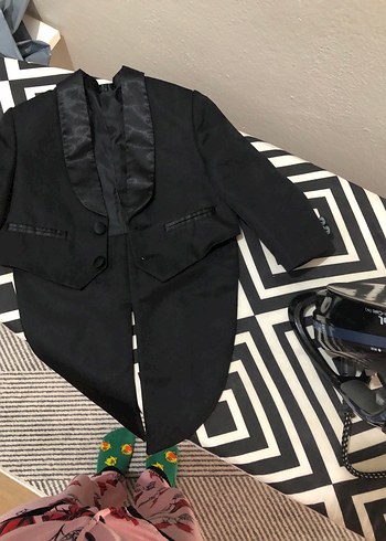 Çocuk Siyah Klasik Takım Elbise - Görsel 3