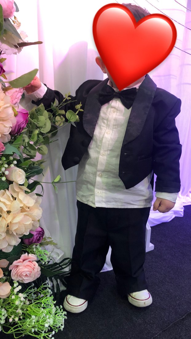 Çocuk Siyah Klasik Takım Elbise - Görsel 2