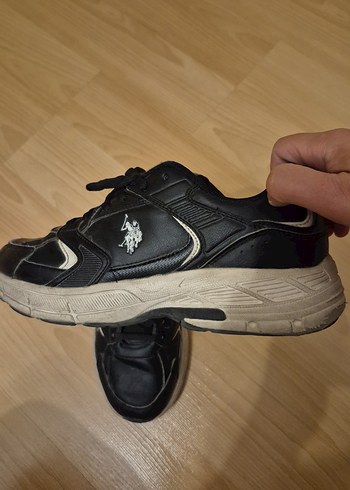 U.S Polo Assn. USPA Siyah Bağcıklı Kadın Spor Ayakkabı