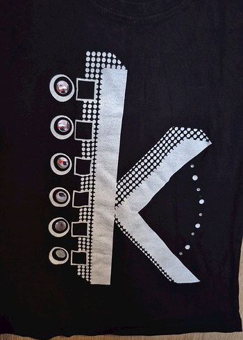 Kız Çocuk Siyah Kısa Kollu Baskılı Tişört - Görsel 2