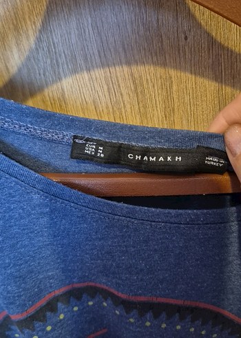 Püsküllü Bohem Kız Tişörtü Mavi - Görsel 4