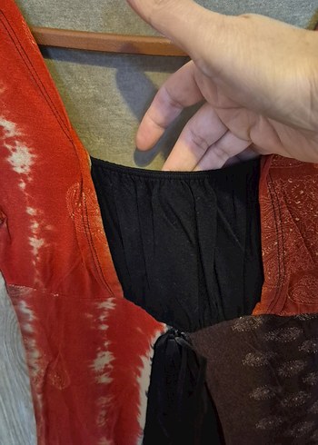 Bohem Çok Renkli Batik Desenli Hamile Tunik - Görsel 3