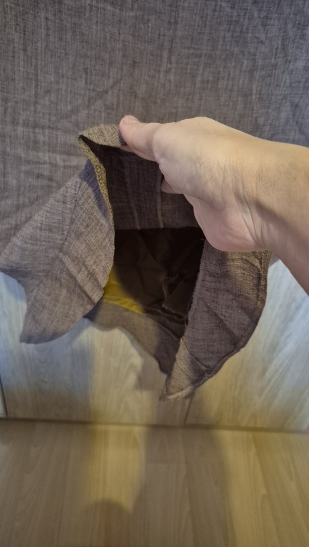 Bej Midi Hamile Keten Etek - Görsel 4