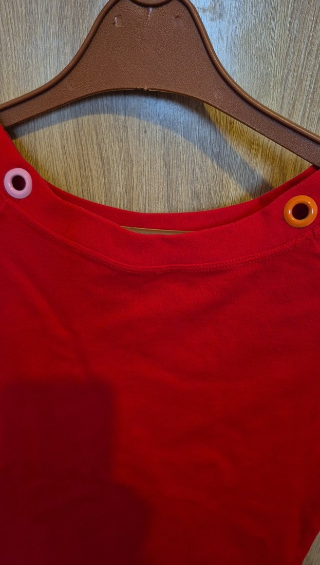 Kız Çocuk Kırmızı Kısa Kollu Bluz - Görsel 2