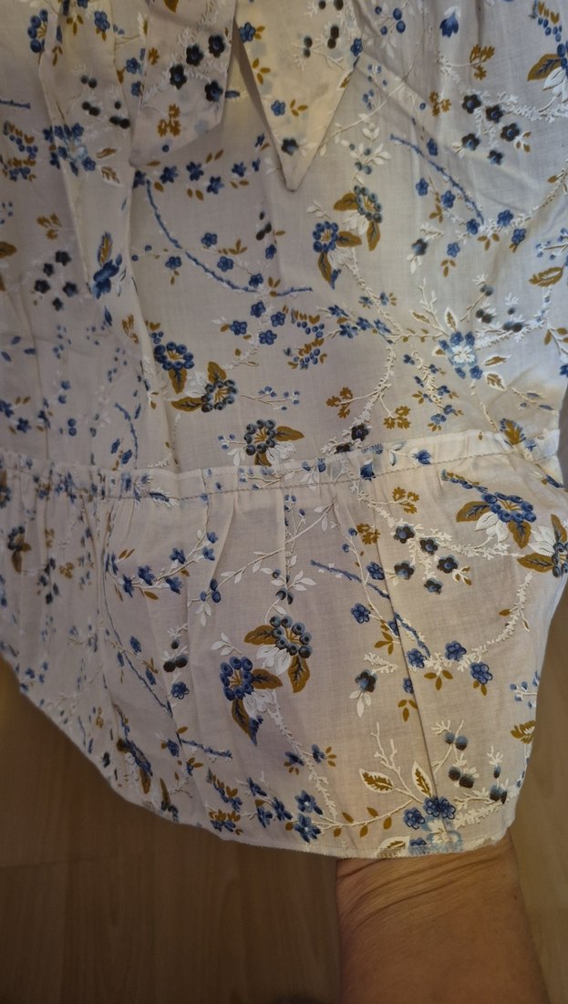 Bohem Beyaz Mini Hamile Keten Etek - Görsel 4