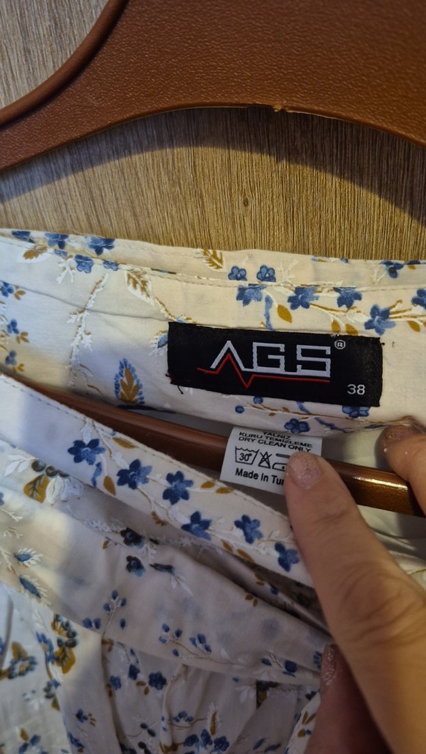 Bohem Beyaz Mini Hamile Keten Etek - Görsel 3