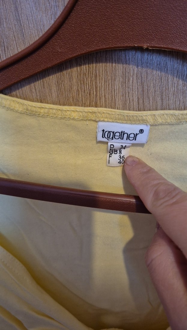 Sarı V Yaka Kısa Kollu Hamile Bluzu - Görsel 2