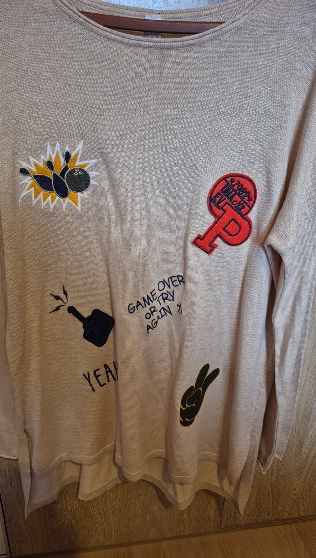 Uzun Kollu, Baskılı Hamile Tişörtü - Görsel 2