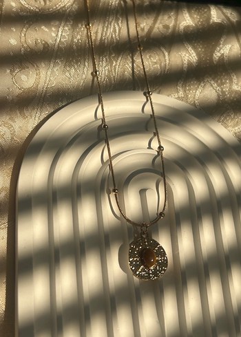 Bohem Zincir Detaylı Uzun Altın Kolye - Görsel 2