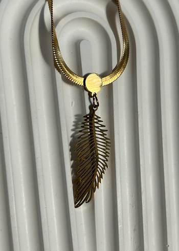 Gold Çelik Kolye - Görsel 2