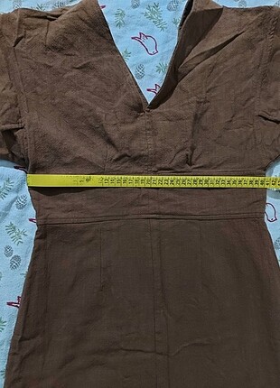 Kahverengi elbise - Görsel 8