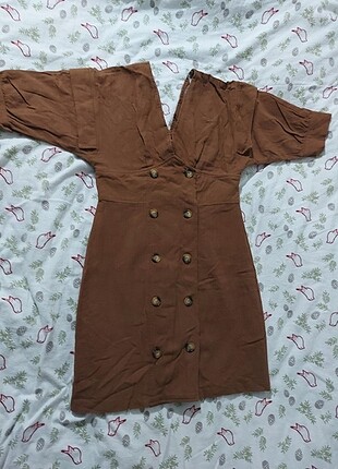 Kahverengi elbise - Görsel 9