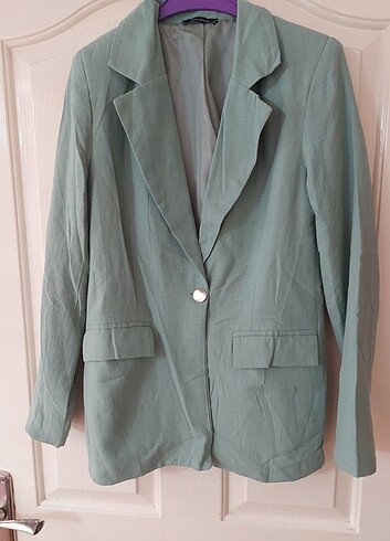 Mint yeşili blazer ceket - Görsel 6