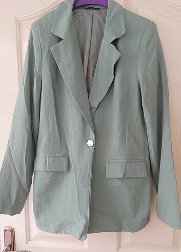 Mint yeşili blazer ceket - Görsel 8