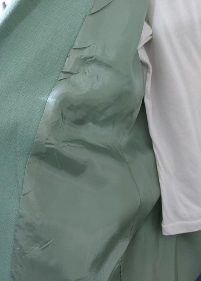 Mint yeşili blazer ceket - Görsel 3