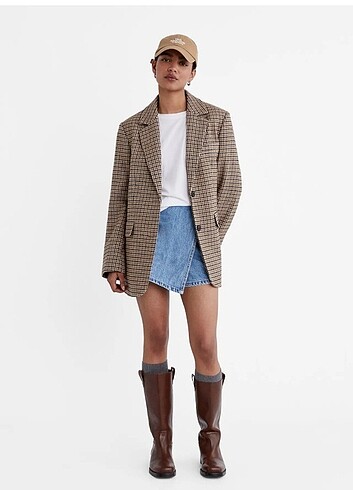 s Beden Yun dokulu blazer ceket