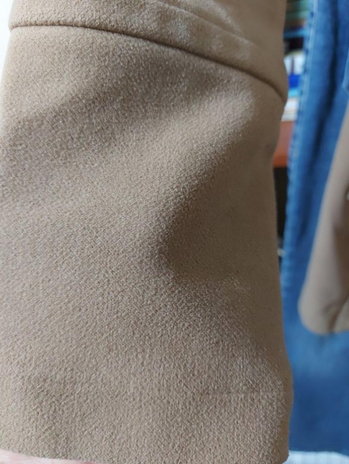 camel renk Kemerli Midi Kadın Kaban - Görsel 3