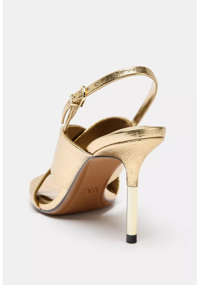 Altın Renk Kadın Stiletto Topuklu Ayakkabı - Görsel 2