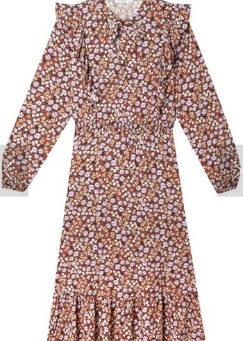 Uzun Kollu Bohem Elbise - Görsel 4