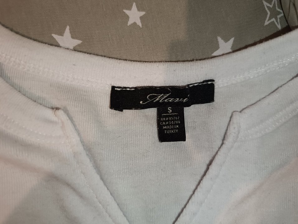 V Yaka Uzun Kollu Beyaz Kadın Bluz - Görsel 2