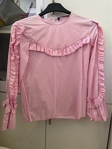 Zara pembe bluz