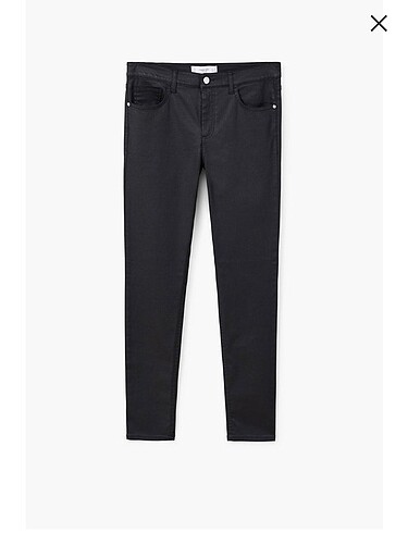 Mango 34 beden siyah mumlu pantolon