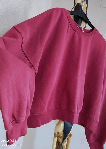Addax Addax vişne rengi sweatshirt