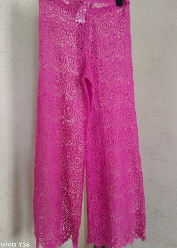 Calzedonia Calzedonia Geometrik Motifli Kroşe Pallazzo pantolon