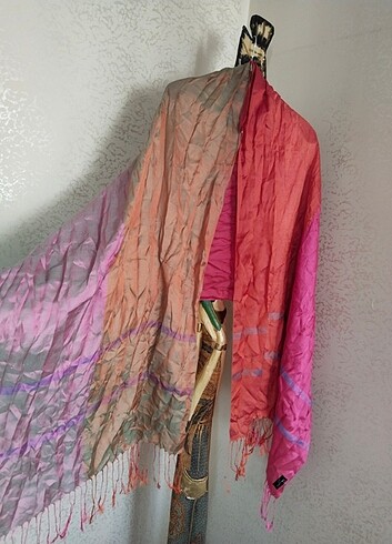 Beden çeşitli Renk Silk cotton kırışik şal