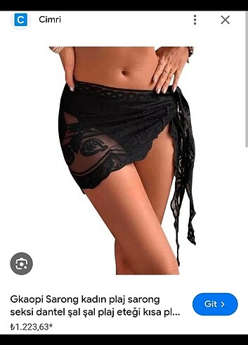 Gkaopi Sarong Dantel plaj pareo